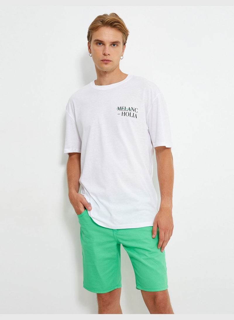 Straight Gabardine Shorts