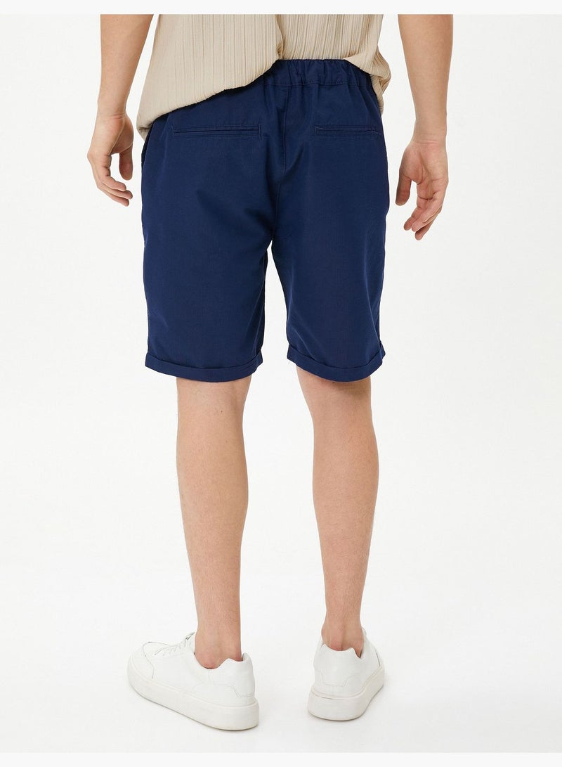 Basic Chino Shorts Folded Detailed Buttoned
