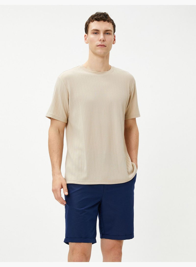 Basic Chino Shorts Folded Detailed Buttoned