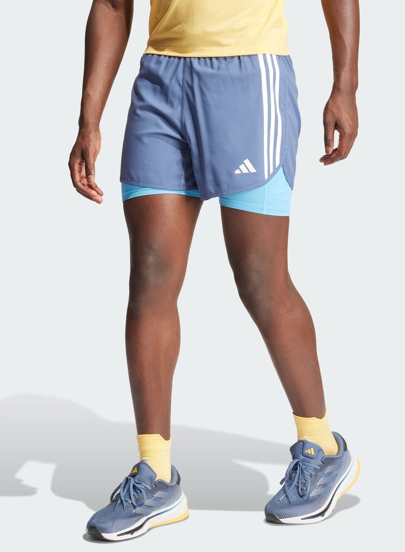 2In1 Own The Run 3 Stripes Shorts