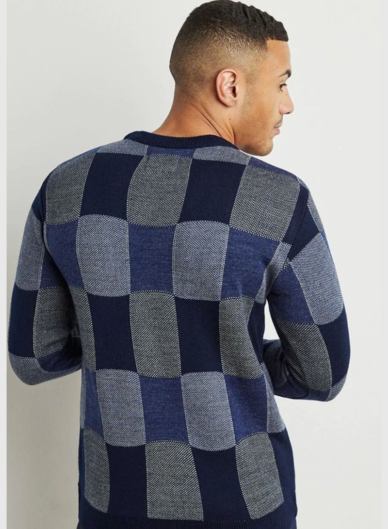Checked Sweater