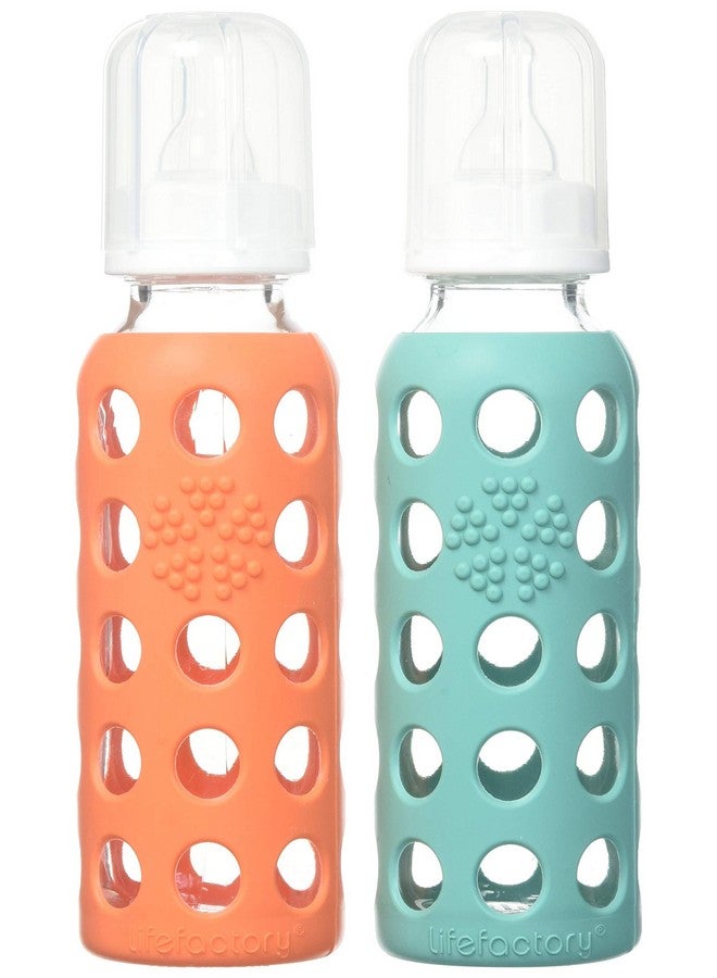 9Oz Glass Baby Bottle 2Pk Bundle With 2 Stage 3 Nipples (Kalepapaya)