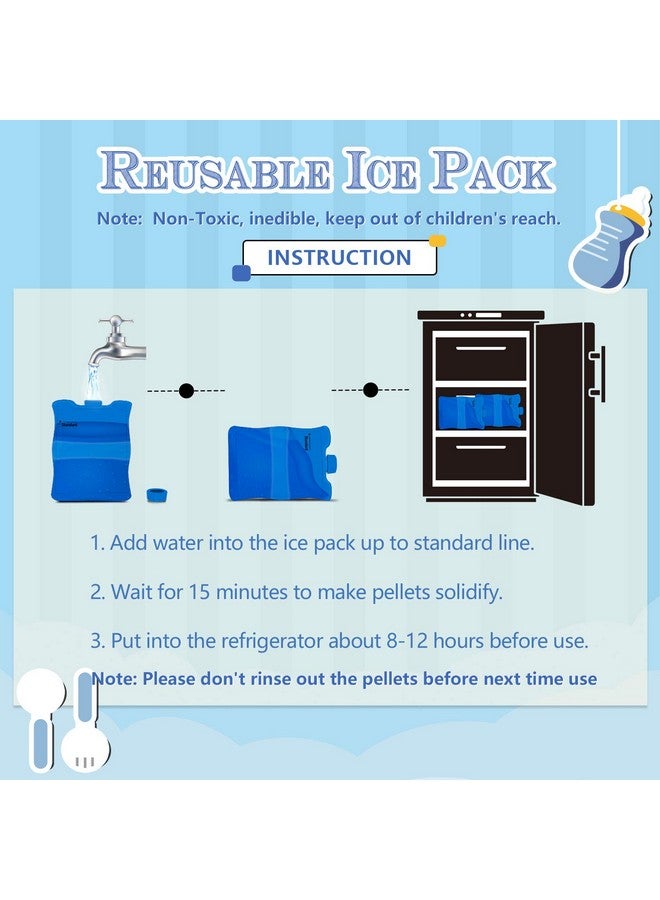 Breastmilk Ice Pack(Pack Of 2) Bottle Ice Packs For Breastmilk Storage And Breastfeeding Working Mom Small