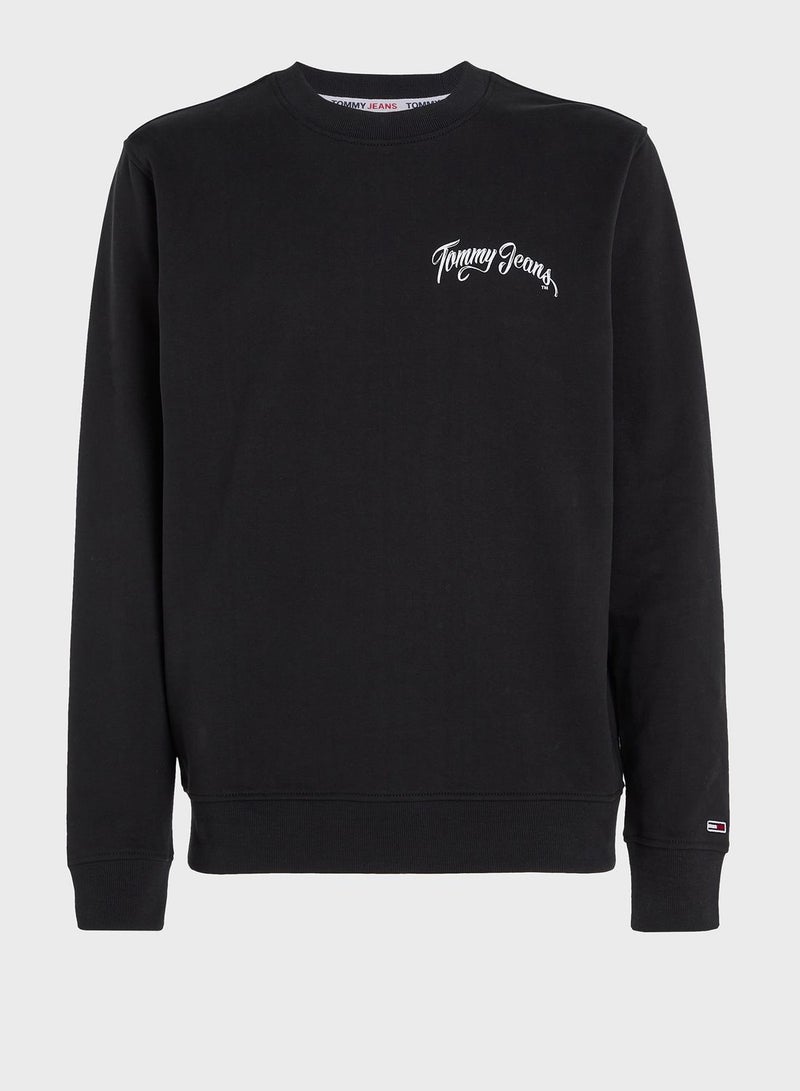 Graphic Crew Neck Sweater