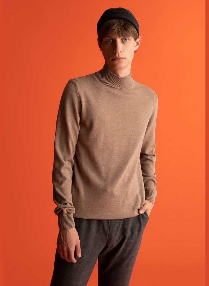 Slim Fit Long Sleeve Turtleneck Sweater
