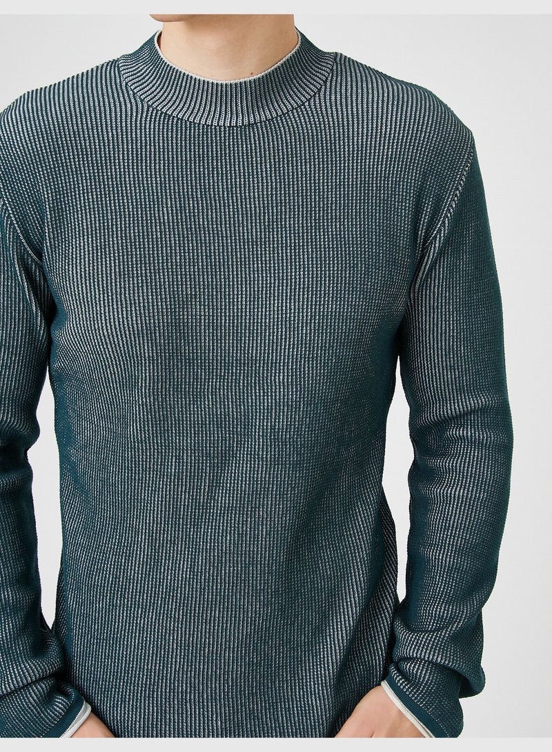 Basic Knitwear Sweater Half Turtleneck Slim Fit