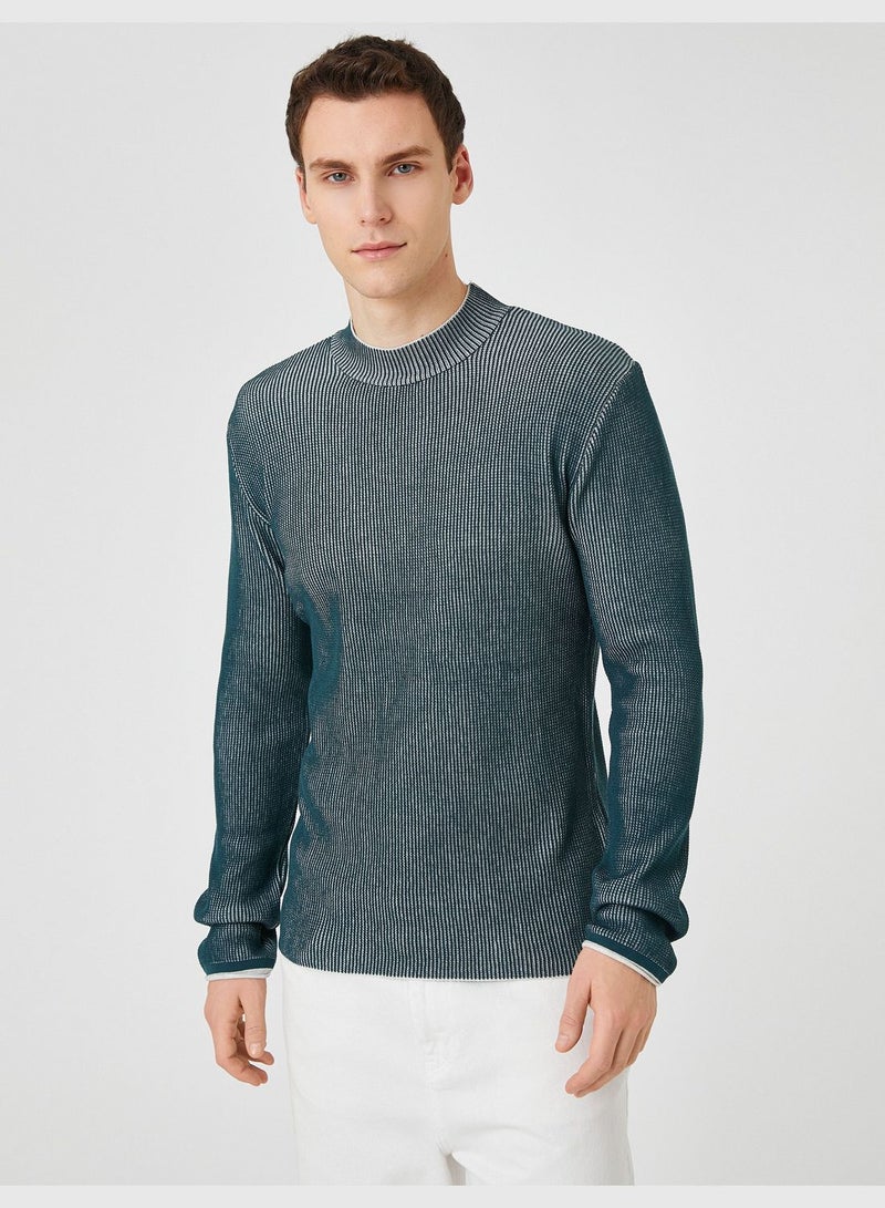 Basic Knitwear Sweater Half Turtleneck Slim Fit