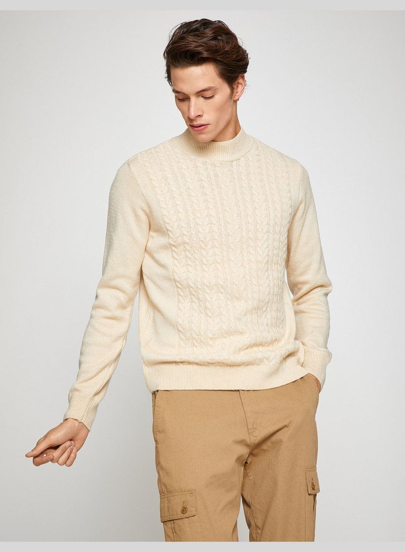 Basic Knitwear Sweater Half Turtleneck Neck Knitted Detailed