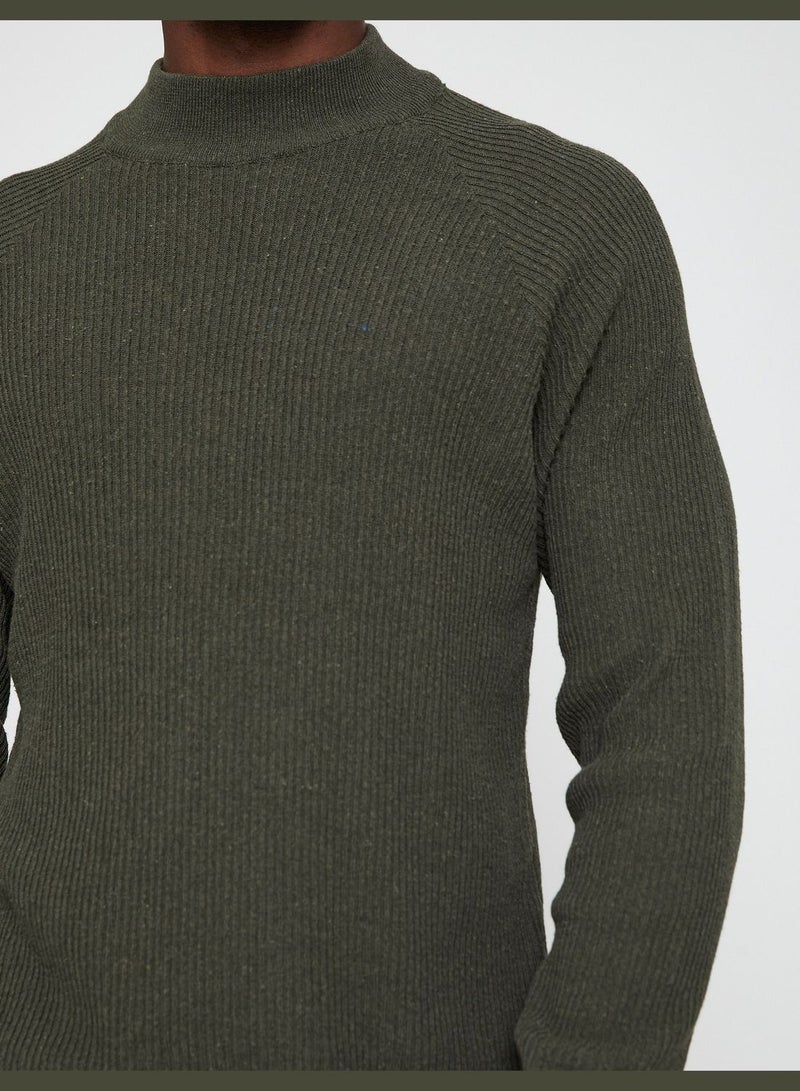 Basic Sweater Half Turtle Neck