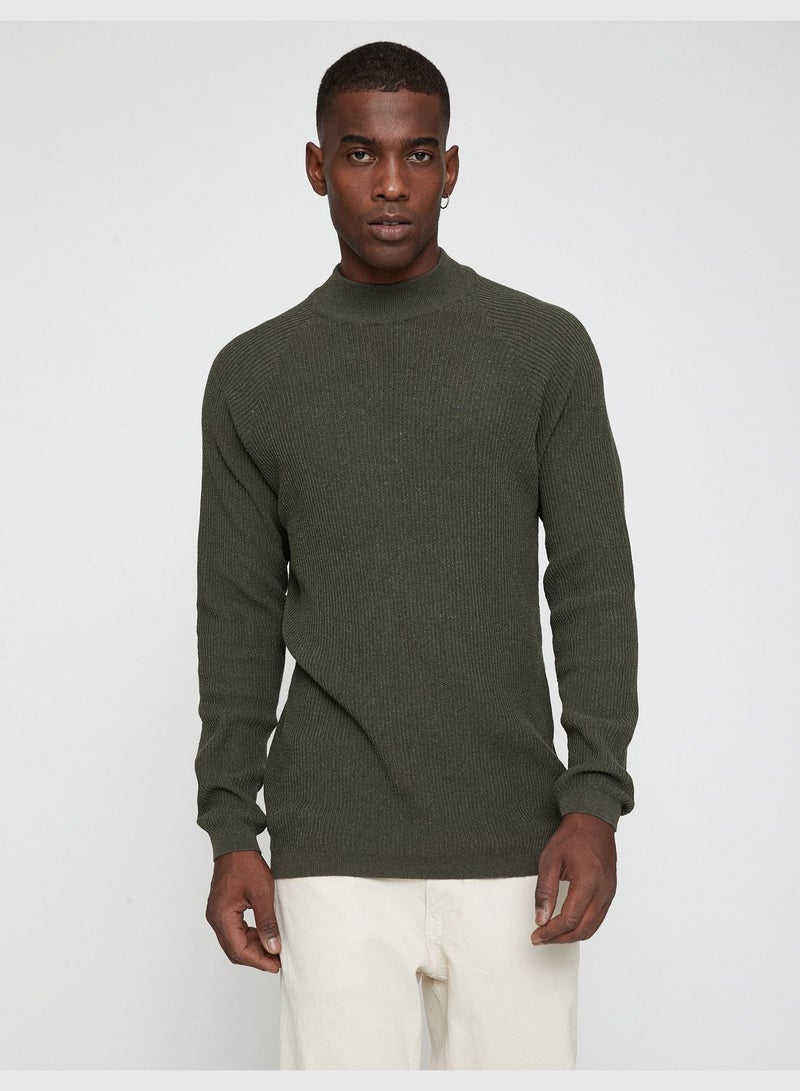 Basic Sweater Half Turtle Neck