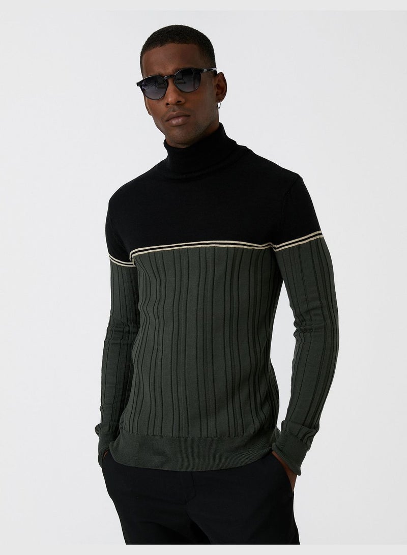 Turtleneck Knitwear Sweater Multicolor