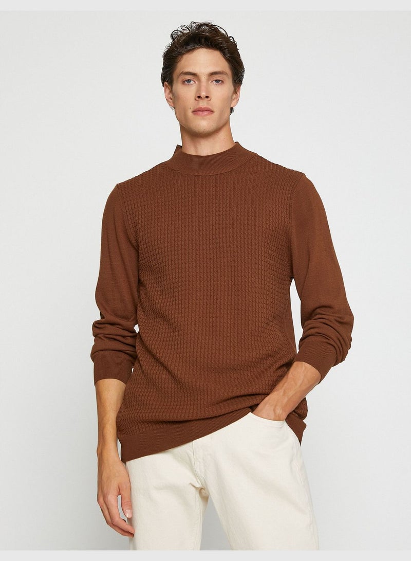 Basic Knitwear Sweater Half Turtleneck