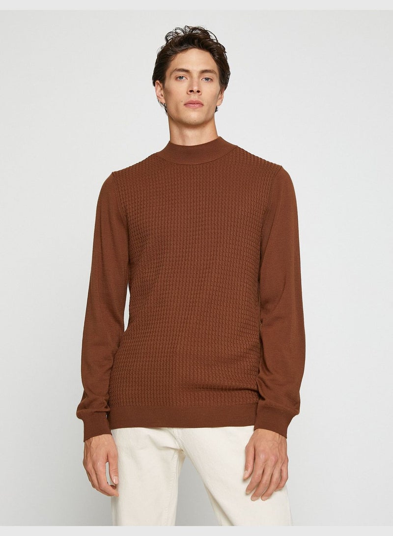 Basic Knitwear Sweater Half Turtleneck