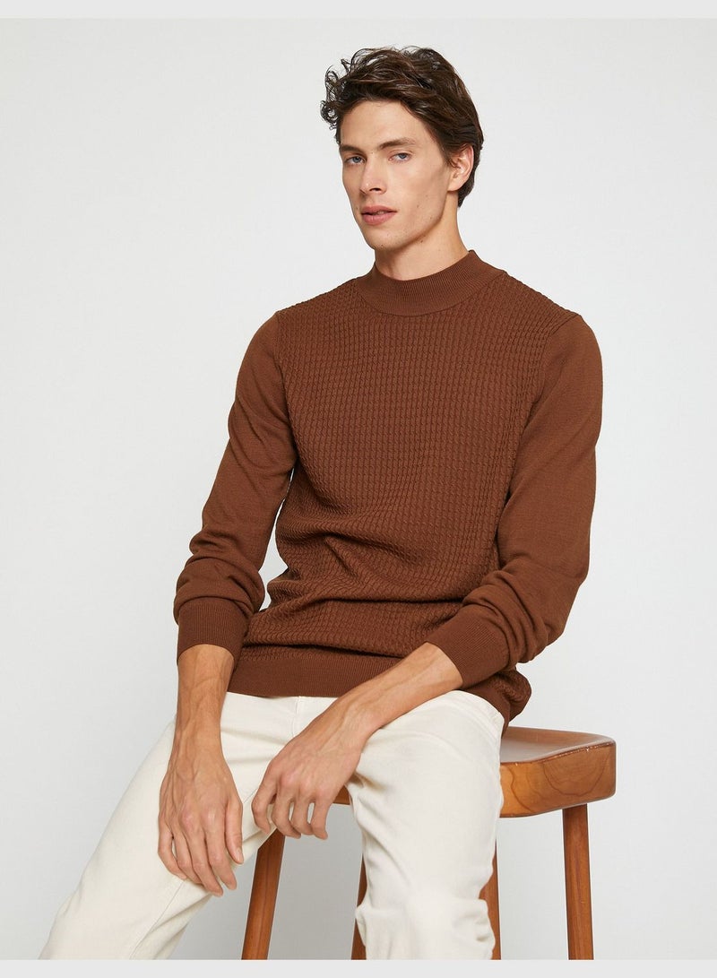 Basic Knitwear Sweater Half Turtleneck