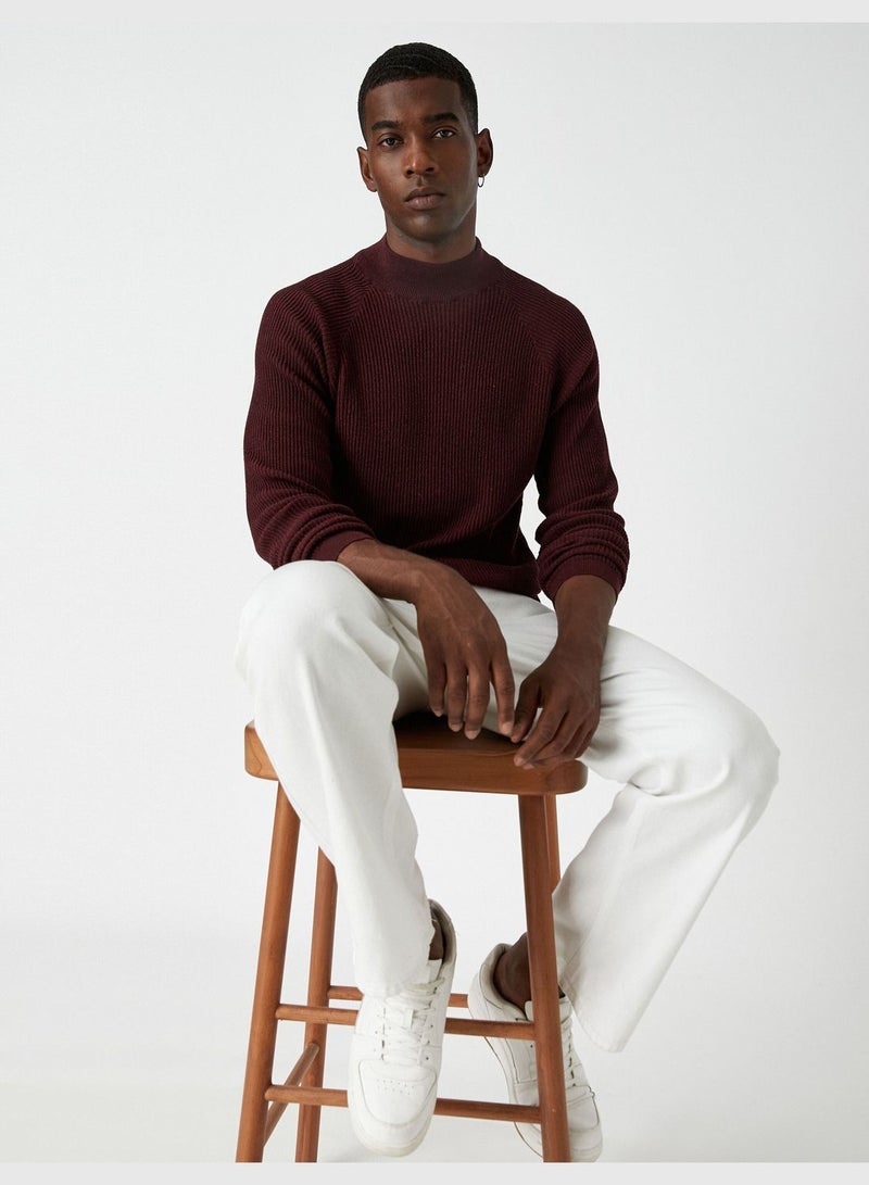 Basic Sweater Half Turtle Neck