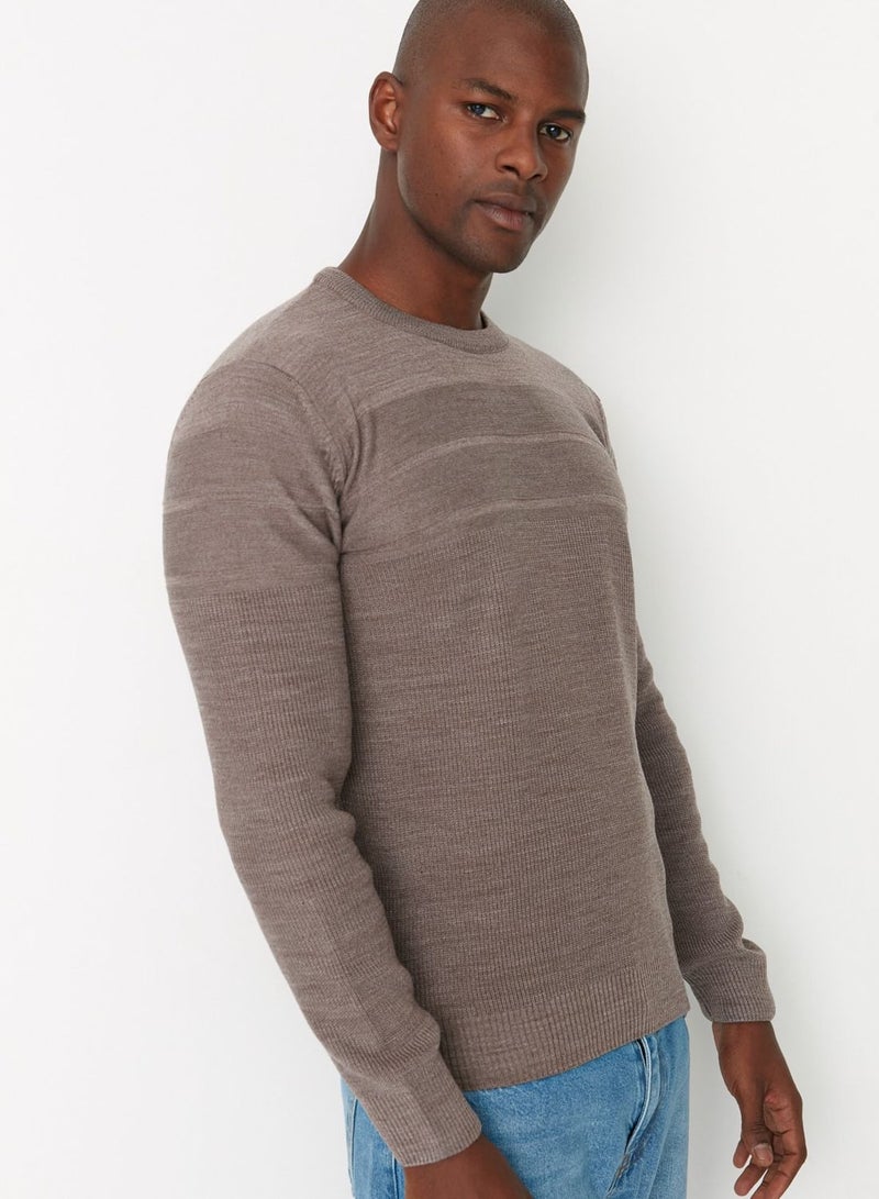 Knitted Crew Neck T-Shirt