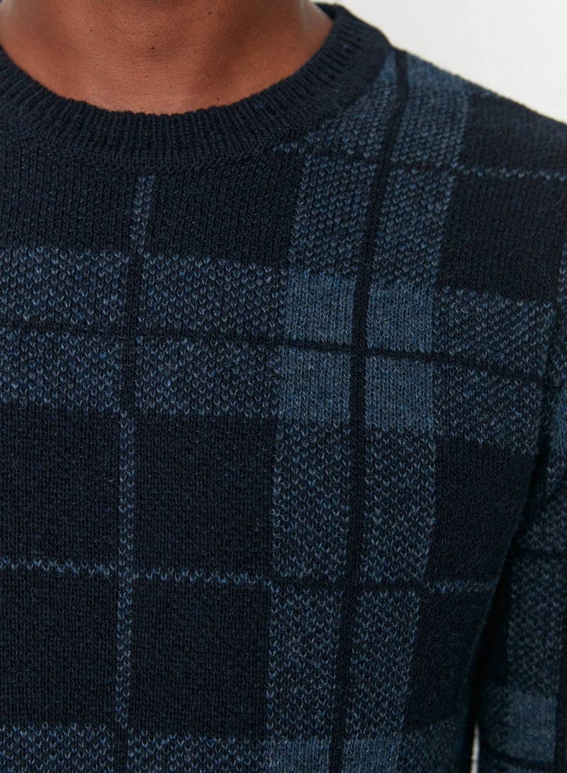 Checked Knitted Sweater