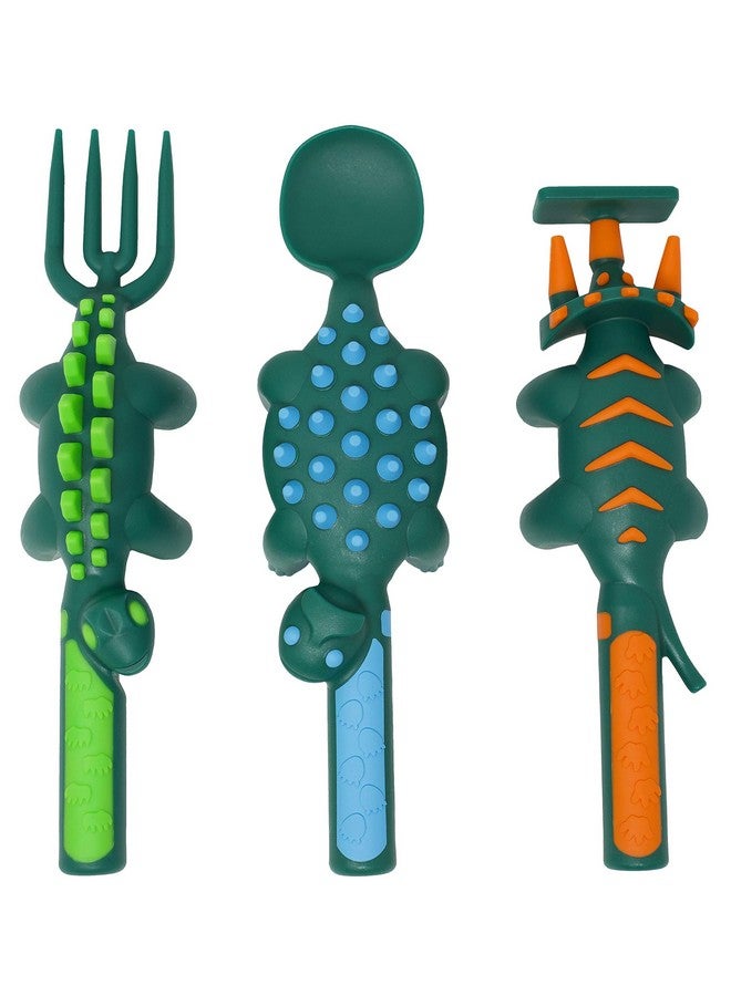 Plate And Utensils Set Dinosaur Made In Usa Toddler Dinnerware Kids Dinnerware And Utensils Set For Ages 13 Toddler Utensils 2 And 3 Year Old Divided Toddler Plates