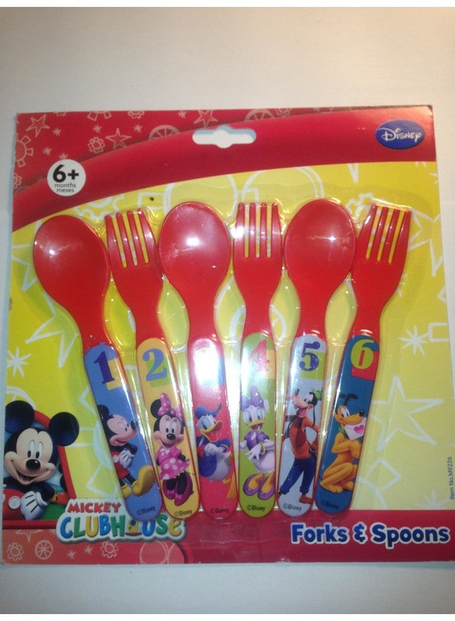 Mickey Mouse Six Piece Fork & Spoon Set