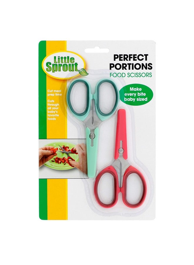 Baby Food Scissors 2 Pack W Covers Parent Musthave Safety Stainless Steel Shears To Make Every Bite Baby Sized And Safe Portable For Babies & Toddlers Feeding (Meats Fruits And Vegetables)