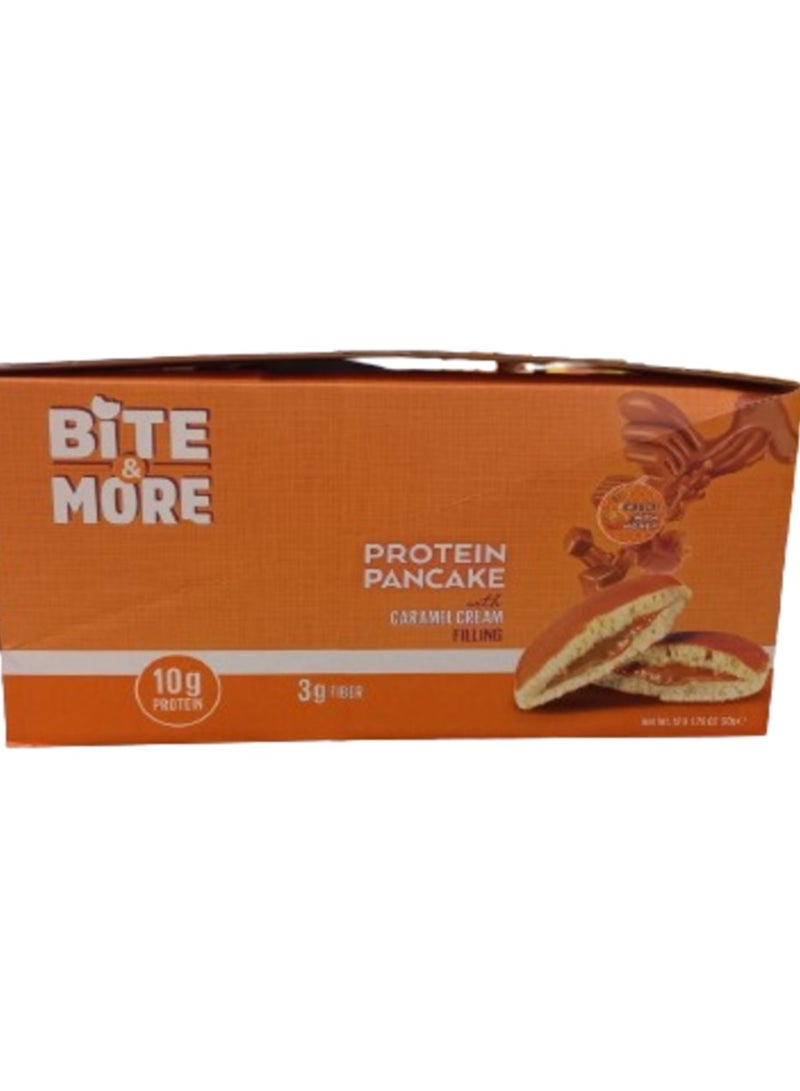 Bite & More Protein Pancake Caramel Cream Flavor 50g Pack of 12