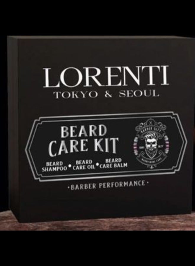Lorenti Beard Care Kit (Shampoo, Oil, Care Balm)