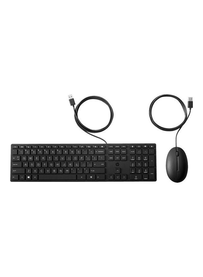Wired Desktop HP Mouse and Keyboard Black
