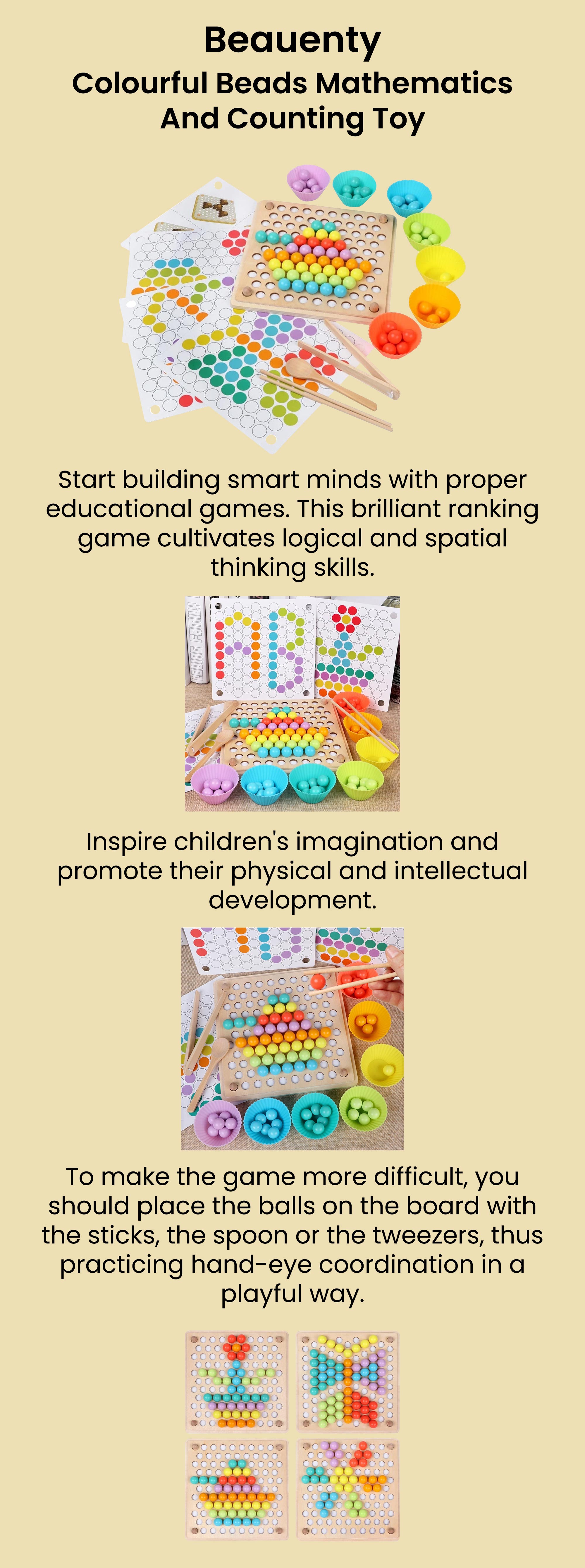 Colourful Beads Mathematics And Counting Toy YPC1504
