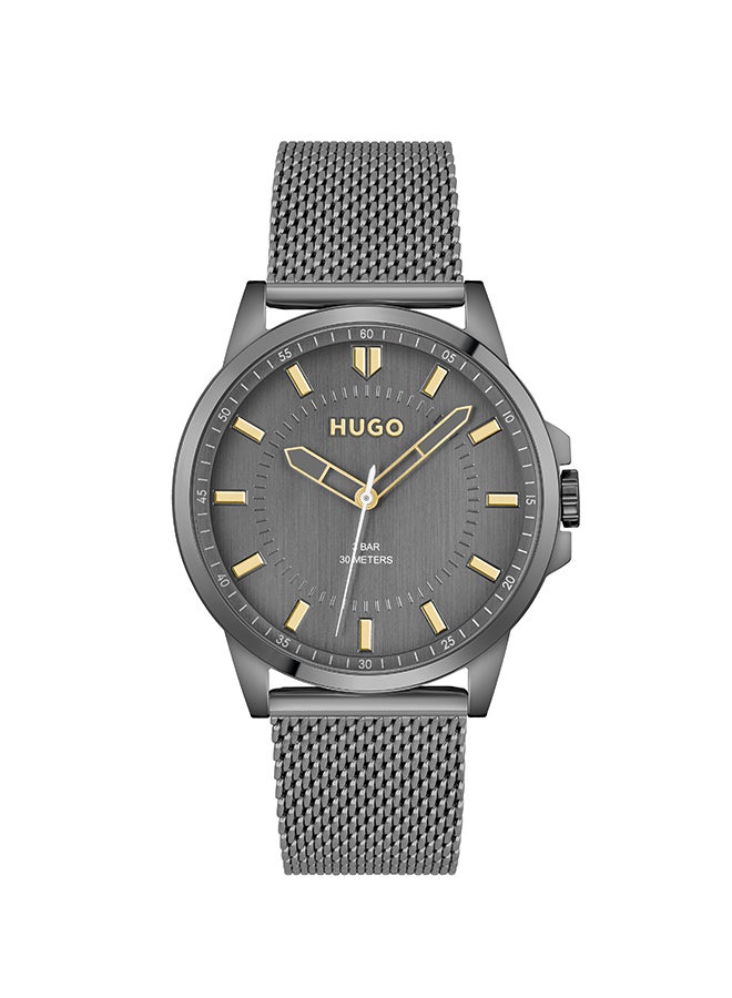 Men's Analog Round Shape Stainless Steel Wrist Watch 1530300 - 43 Mm