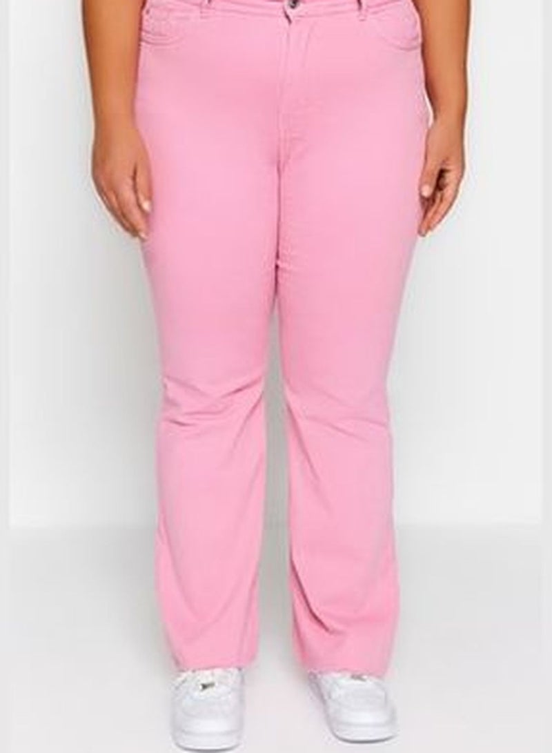 Pink Cutaway Spanish Fit Denim Jeans