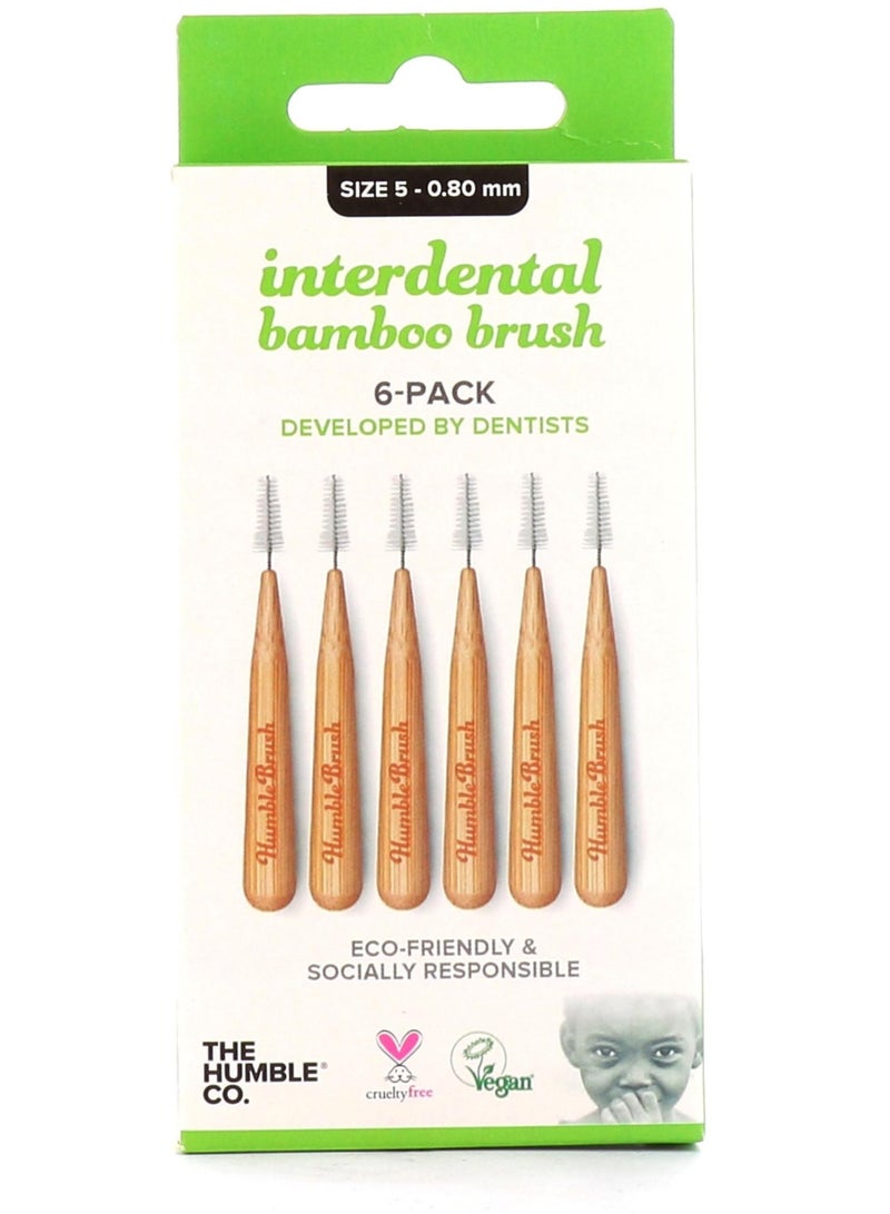 Interdental Brush Bamboo Brushes Size 5: 0.80 MM