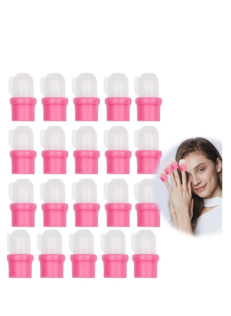 20 pcs Gel Polish Nail Off Remover Cleaner Wrap Clip Cap DIY Silicone Wearable Nail Soak Soakers for UV Gel Polish Remover