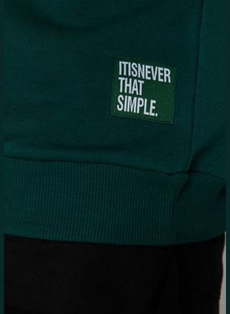 Emerald Men's Plus Size Regular/Regular Cut, Comfortable with Labels, Cotton Sweatshirt.
