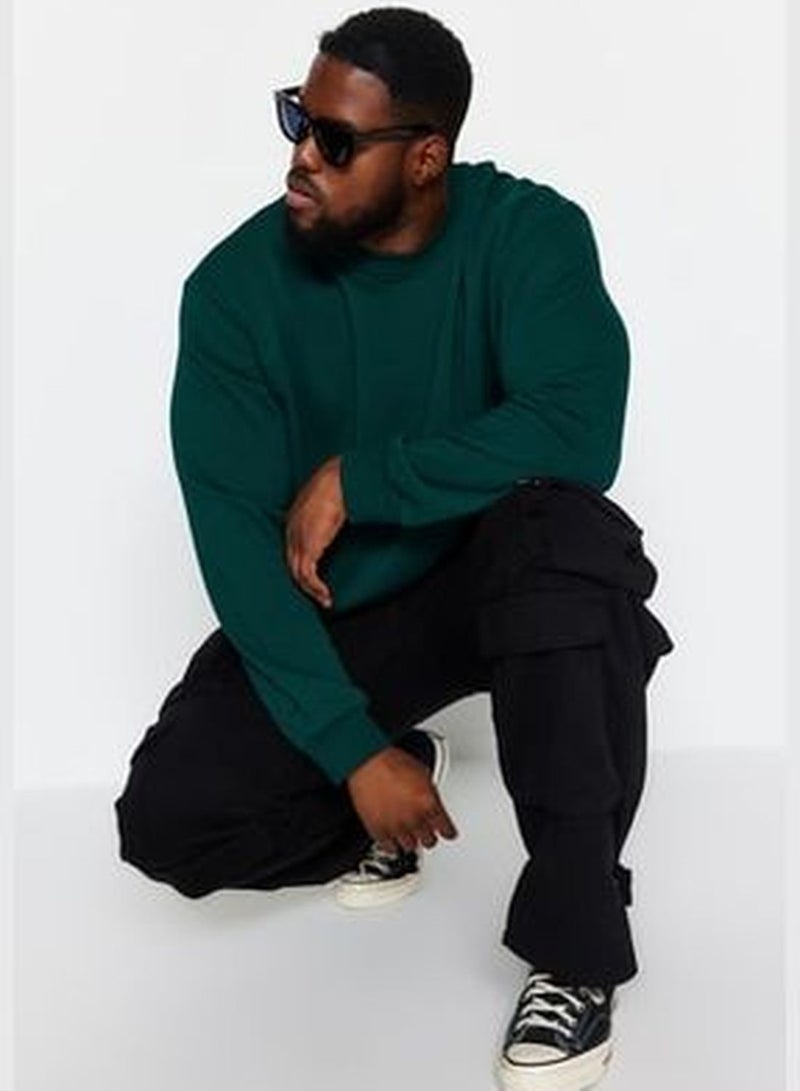 Emerald Men's Plus Size Regular/Regular Cut, Comfortable with Labels, Cotton Sweatshirt.