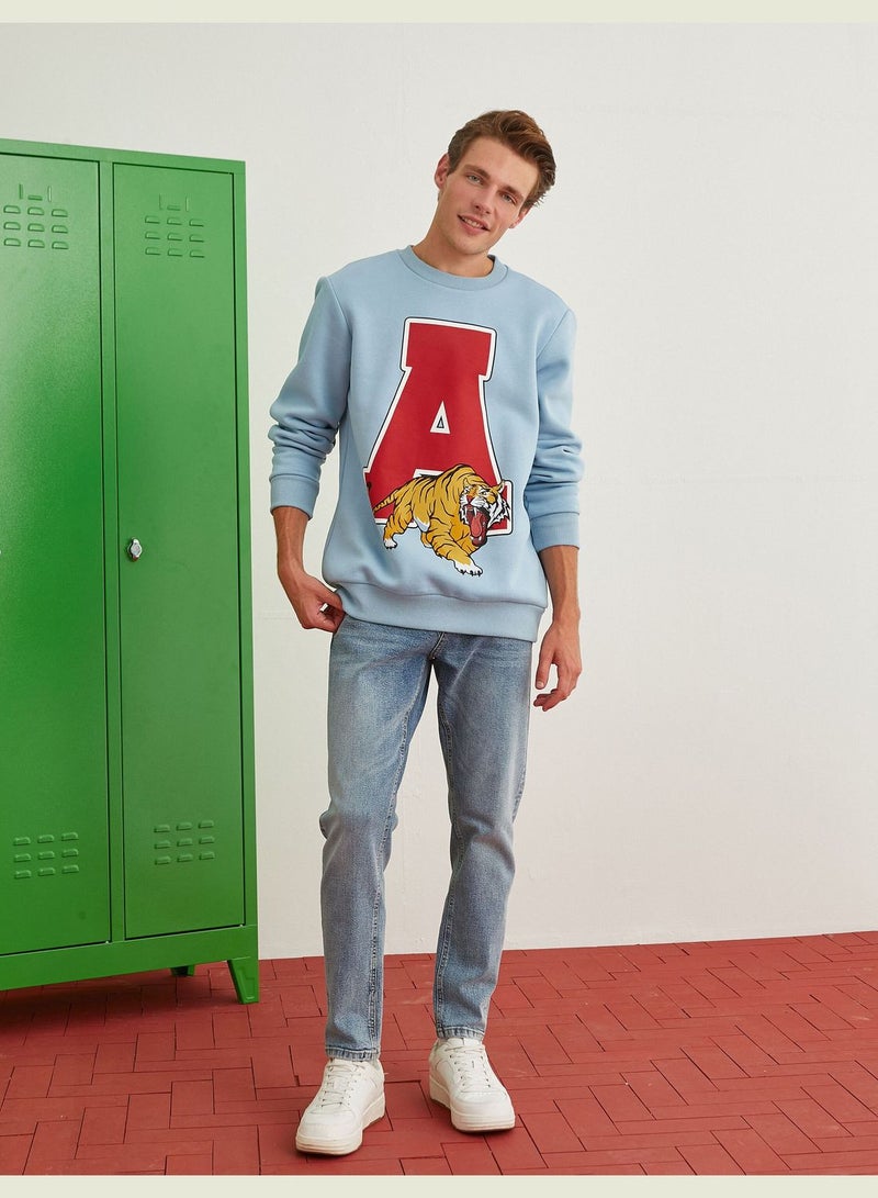 Printed Basic Sweatshirt