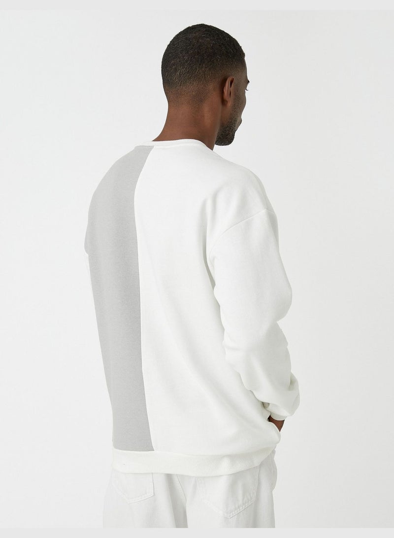 Slogan Printed Sweatshirt Crew Neck