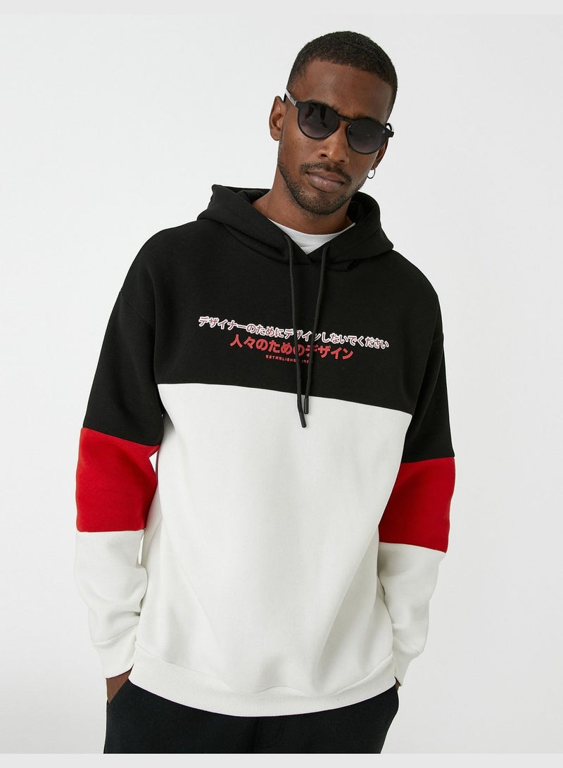 Far East Printed Hoodie Multicolor