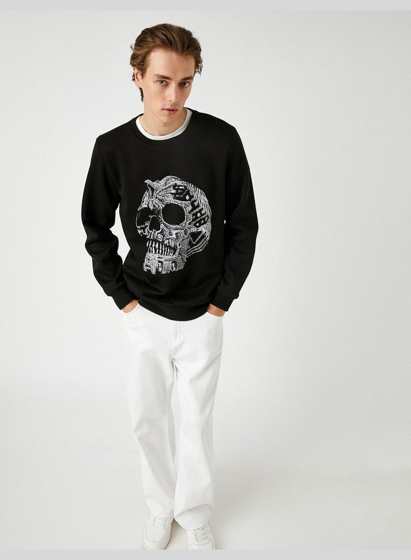 Skull Printed Sweatshirt