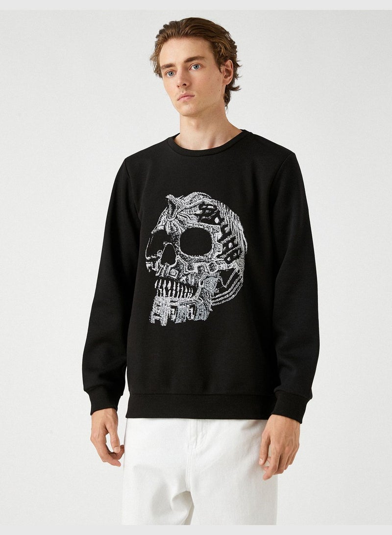 Skull Printed Sweatshirt