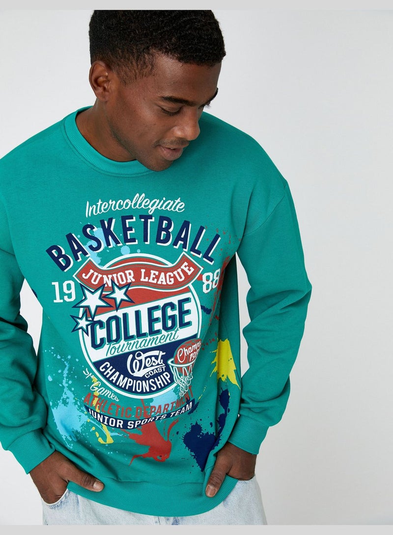 College Printed Hoodie