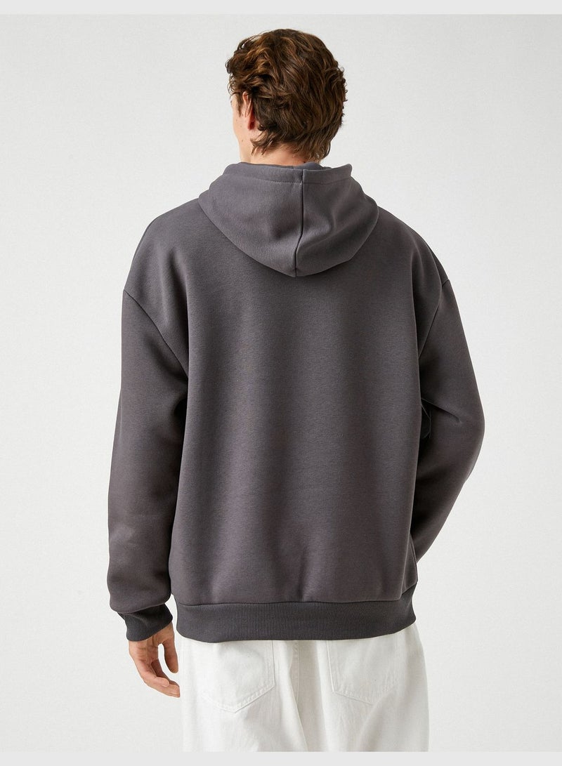 Oversized Hoodie Skull Printed