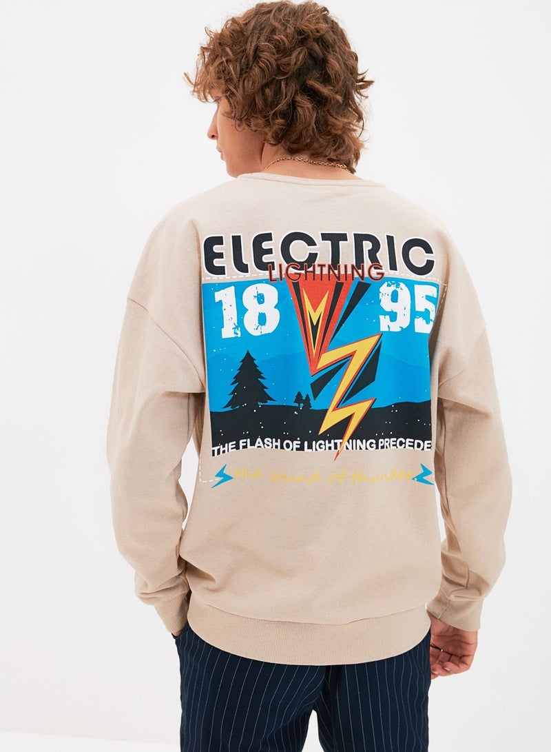 Back Print Oversize Sweatshirt