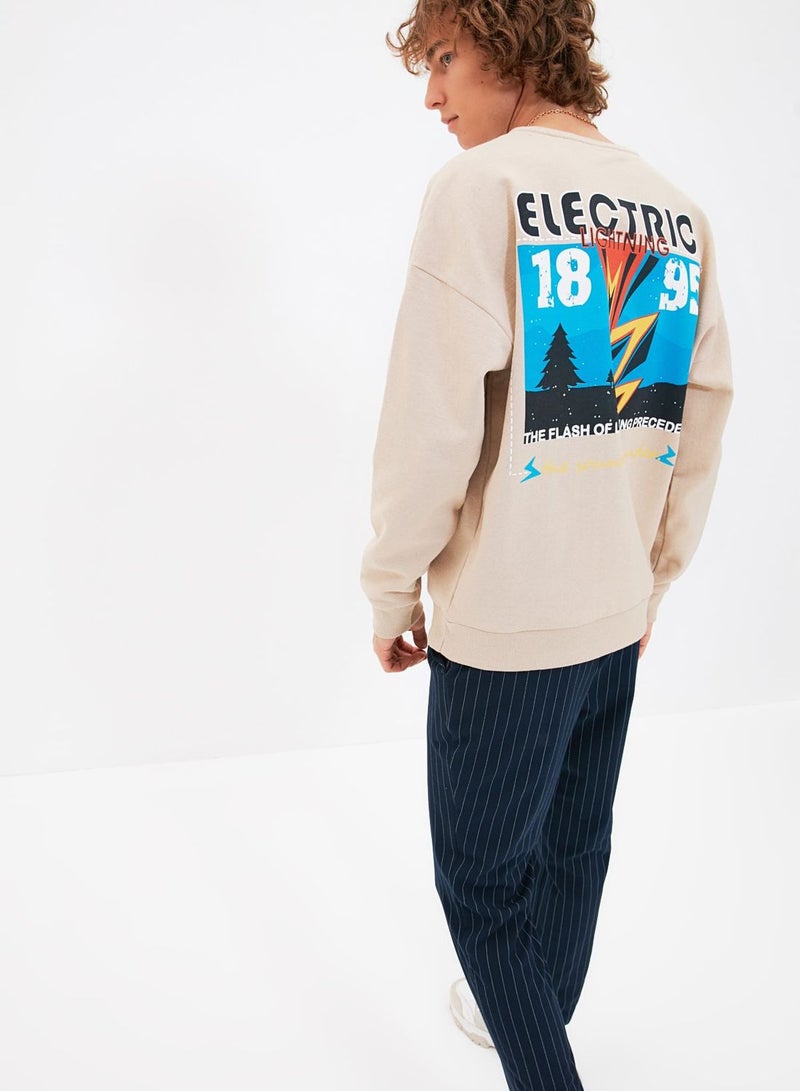 Back Print Oversize Sweatshirt