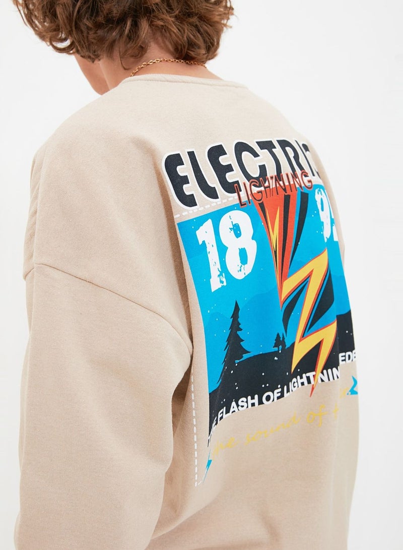 Back Print Oversize Sweatshirt