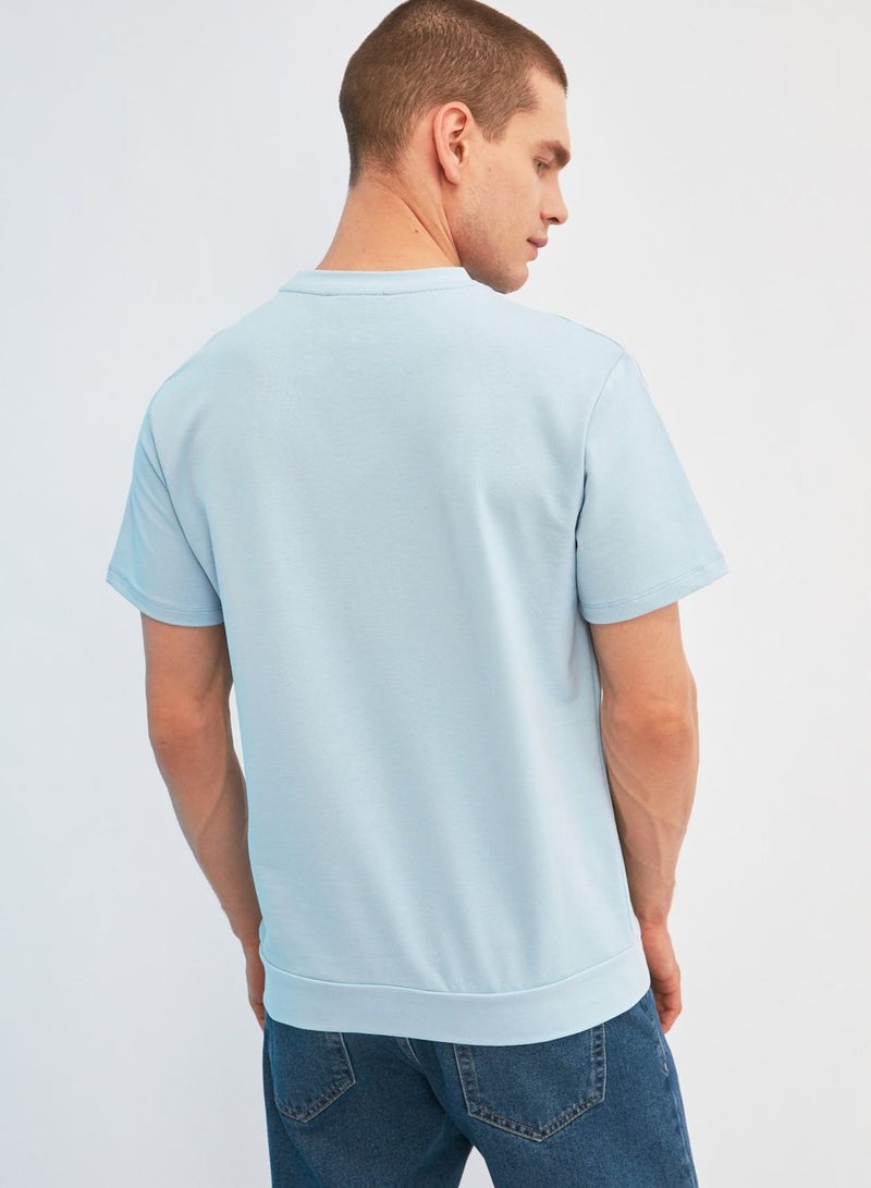 Zip Pocket Short Sleeve Sweatshirt