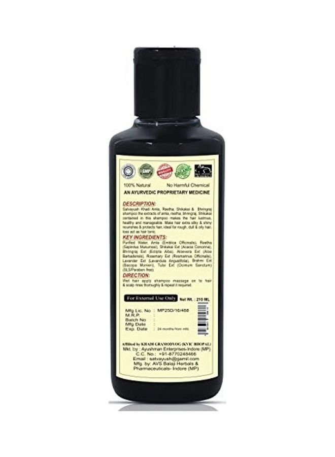 2-Piece Khadi Amla Reetha Shikakai Bhringraj SLS-Paraben Free Ayurvedic Shampoo Black 420ml