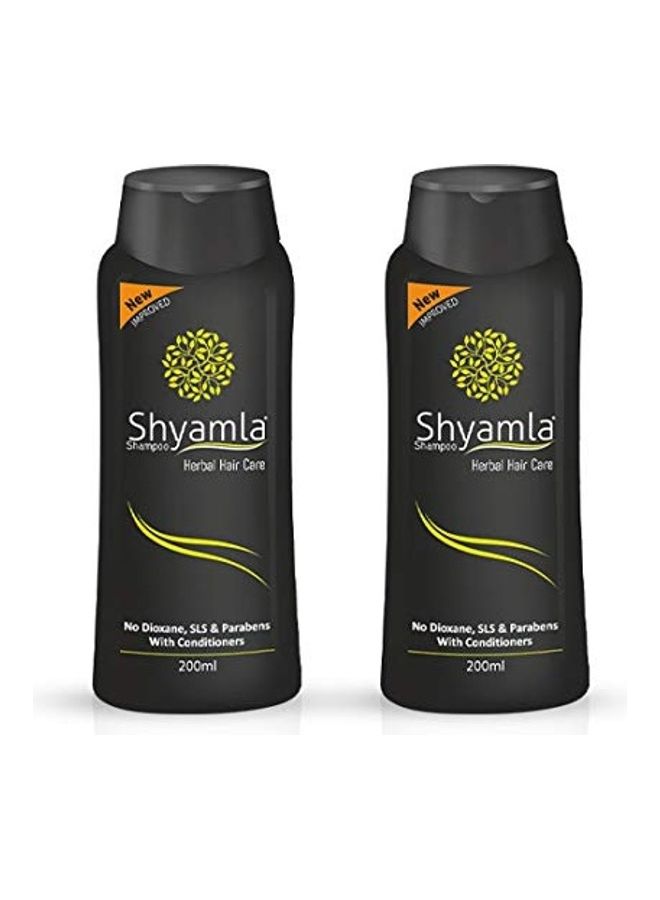 2-Piece Shyamla Herbal Hair Shampoo Black 2 x 200ml