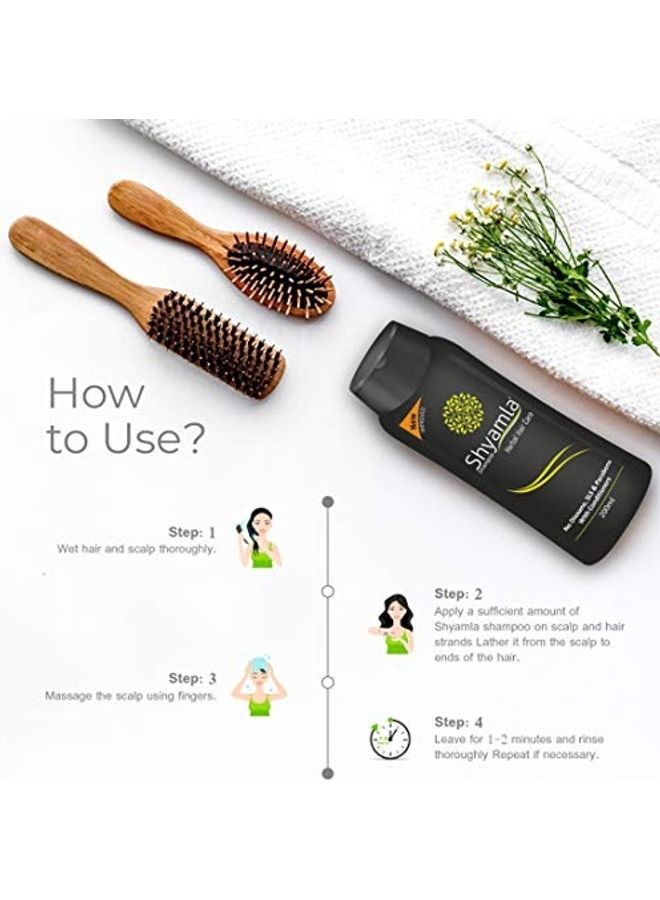 2-Piece Shyamla Herbal Hair Shampoo Black 2 x 200ml