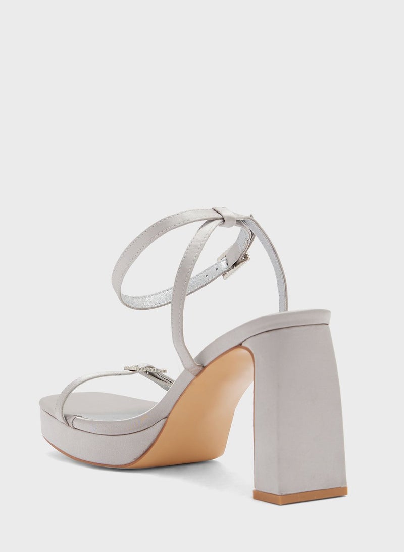 Ankle Strap Block Heel Sandal