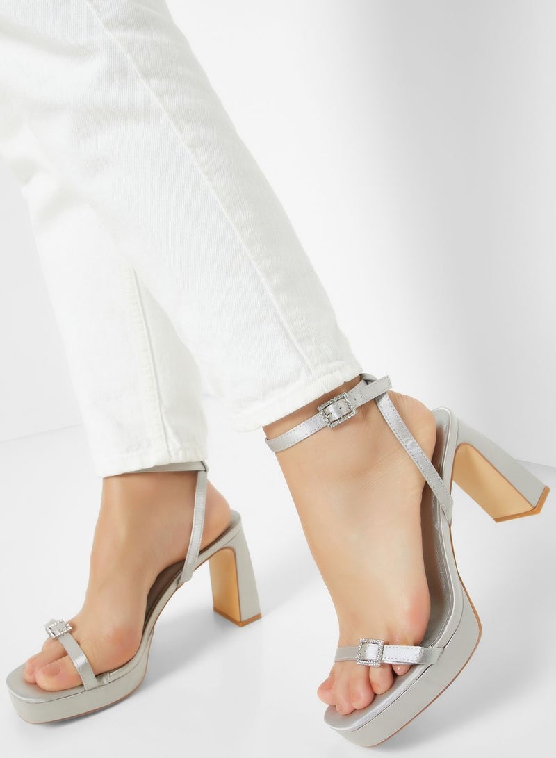 Ankle Strap Block Heel Sandal